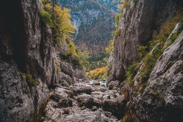 Source of the Soča River in Triglav National Park in Slovenia