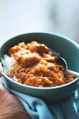 Chicken tikka masala with rice 