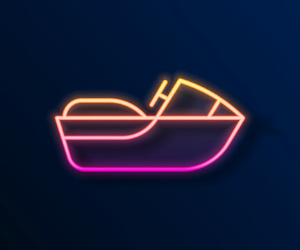 recommend clip art: Glowing neon line Jet ski icon isolated on black background. Water scooter. Extreme sport. Vector