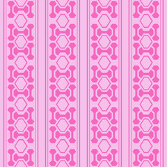 Vector flat design of seamless beautiful pink bones, squares with vertical lines are repeating on pink background pattern design for decorating, fabric,wrapping, textile,wallpaper,apparel,tile,mosaic