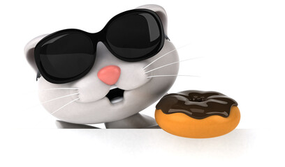Fun cat - 3D Illustration