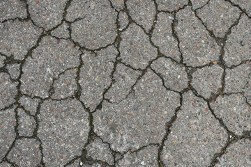 street floor with a lot of cracks