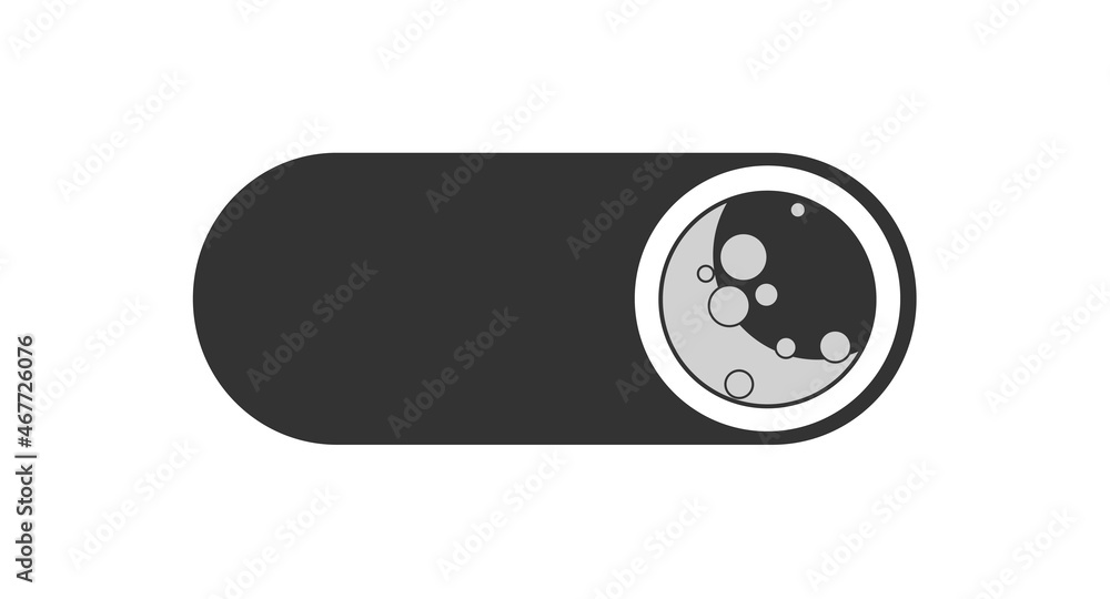 Poster night mode switch. light filter toggle button. sleeping mode turn on, off. on off switch.