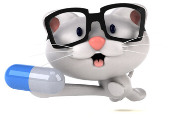 Fun cat - 3D Illustration