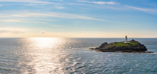 Godrevy lighthouse in Cornwall. United Kingdom