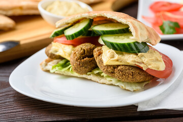 Falafel is a vegetarian dish of Mediterranean and Arabic cuisine