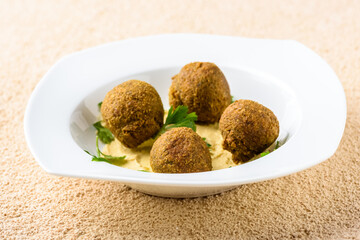 Falafel is a vegetarian dish of Mediterranean and Arabic cuisine