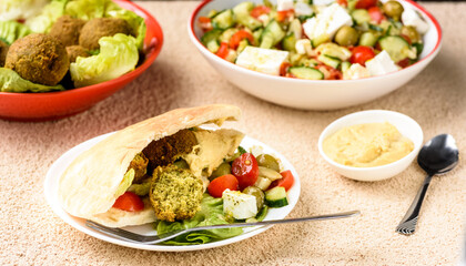 Falafel is a vegetarian dish of Mediterranean and Arabic cuisine