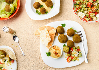 Falafel is a vegetarian dish of Mediterranean and Arabic cuisine