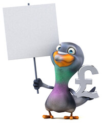 Fun pigeon - 3D Illustration