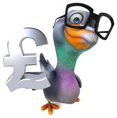 Fun pigeon - 3D Illustration