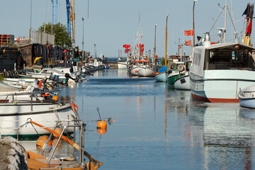 Boats in the Harbor of Kastrup Copenhagen