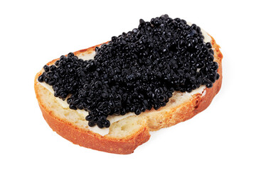 Sandwich with black caviar
