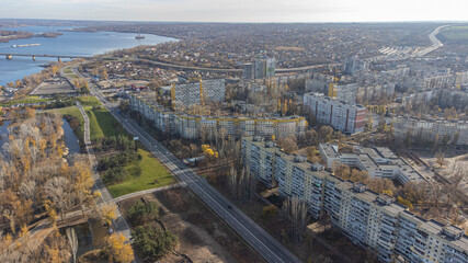 aerial view of the city
