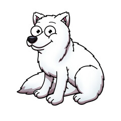 Cute Cartoon Arctic Fox 