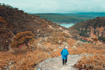 hiking in the mountains