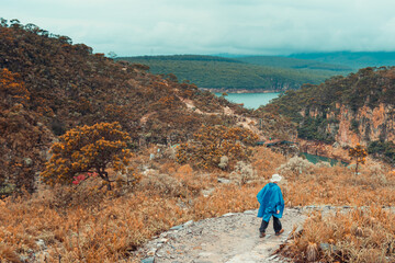 hiker in the mountains