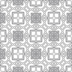 Vector pattern with symmetrical elements . Repeating geometric tiles from striped elements.large black pattern .