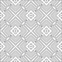 Vector pattern with symmetrical elements . Repeating geometric tiles from striped elements.large black pattern .