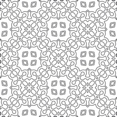 Vector pattern with symmetrical elements . Repeating geometric tiles from striped elements.large black pattern .