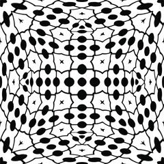 Vector seamless pattern. Modern stylish texture. Composition from regularly repeating geometrical elements. Vector illustrations. Black and white pattern.