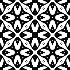 Vector seamless pattern. Modern stylish texture. Composition from regularly repeating geometrical elements. Vector illustrations. Black and white pattern.