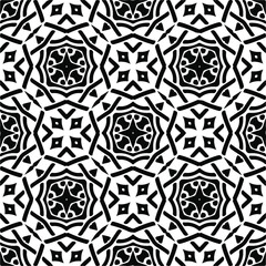 Vector seamless pattern. Modern stylish texture. Composition from regularly repeating geometrical elements. Vector illustrations. Black and white pattern.