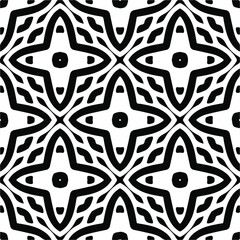 Vector seamless pattern. Modern stylish texture. Composition from regularly repeating geometrical elements. Vector illustrations. Black and white pattern.