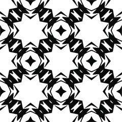 Vector seamless pattern. Modern stylish texture. Composition from regularly repeating geometrical elements. Vector illustrations. Black and white pattern.