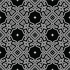 Vector seamless pattern. Modern stylish texture. Composition from regularly repeating geometrical elements. Vector illustrations. Black and white pattern.