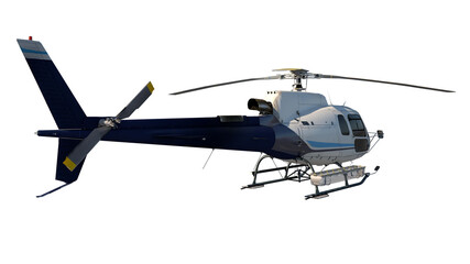 Helicopter 2- Perspective B view white background 3D Rendering Ilustracion 3D