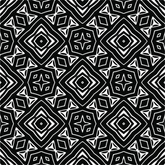 Vector seamless pattern. Modern stylish texture. Composition from regularly repeating geometrical elements. Vector illustrations. Black and white pattern.