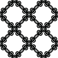 Vector seamless pattern. Modern stylish texture. Composition from regularly repeating geometrical elements. Vector illustrations. Black and white pattern.