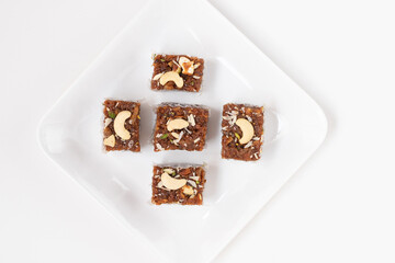Indian Chewy Mithai Doda Burfi Or Barfi Is Made Of Mawa Doodh Khoya Mava Malai And Dry Fruits Kaju, Badam Pista. Enjoyed On Rakshabandhan, Dussehra, Janmashtami, Ganesh Chaturthi, Ram Navami