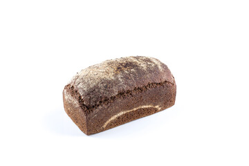 Rye bread slices isolated on white background