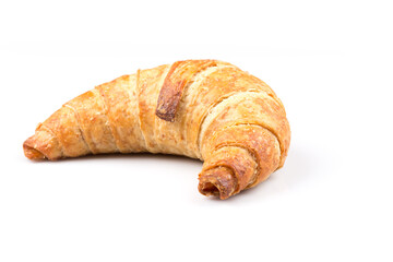 Croissant over white background