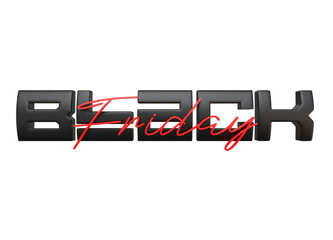BLACK FRIDAY 3D LOGO FOR COMPOSITION