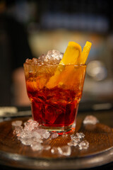 cocktail with ice retro bar photo