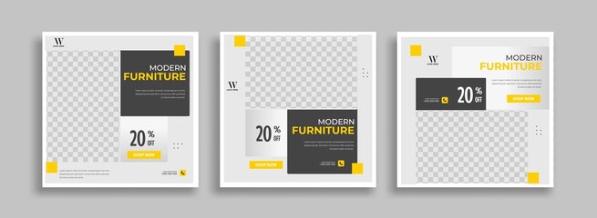 Furniture sosial media post template. Easy for use.