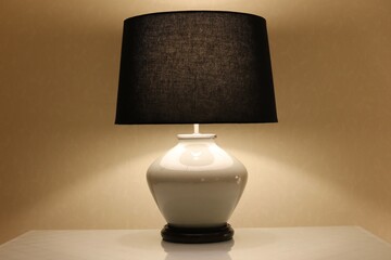 lamp on the table