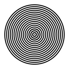 Concentric rings pattern in circle design element.