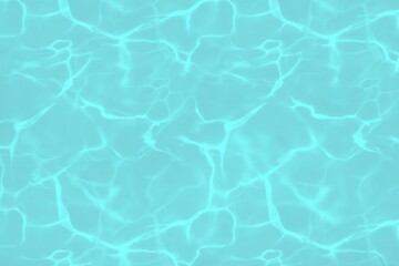 blue water surface, background with caustic, turquoise liquid with light lines, summer ocean  vibes 