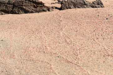 Pink sand on Elafonisi beach at Crete, Greece