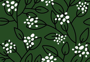 Floral simple seamless pattern with flower for fabrics and textiles and packaging 