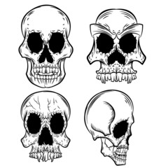 Fototapeta premium Illustration of handmade skulls