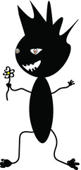 imp with a daisy in his hand