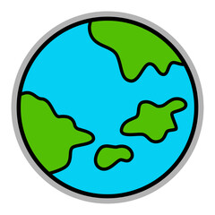 Cartoon illustration of Globe, best for icon with browsing themes for application or website