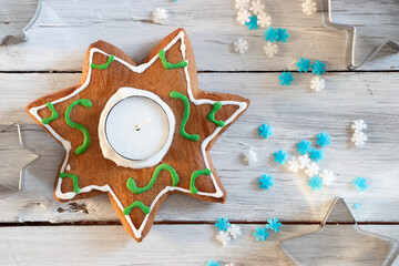 biscotti e decorazioni natalizie