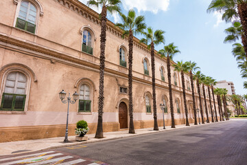 Facade of the Istituto Maria Immacolata in the center of Taranto (Italy)