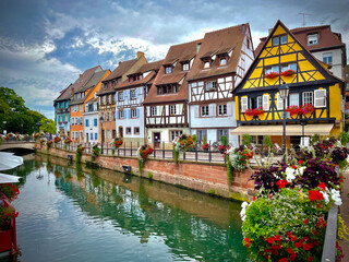canalview in the city of colmar France
